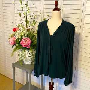 Amour Vert Tie Neck Modal Blouse
